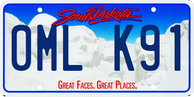 SD license plate 0MLK91