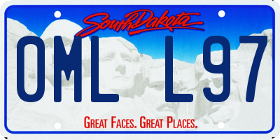 SD license plate 0MLL97
