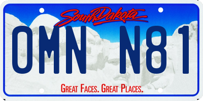 SD license plate 0MNN81