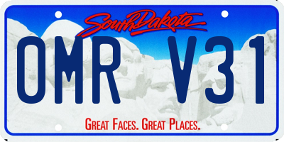 SD license plate 0MRV31