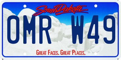 SD license plate 0MRW49