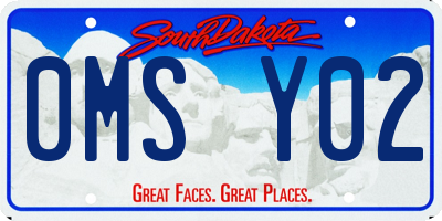 SD license plate 0MSY02