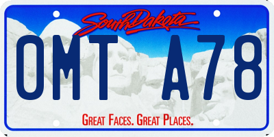 SD license plate 0MTA78