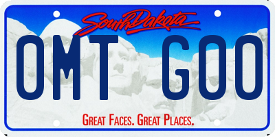 SD license plate 0MTG00