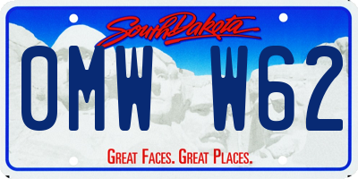 SD license plate 0MWW62