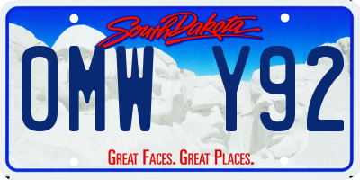 SD license plate 0MWY92