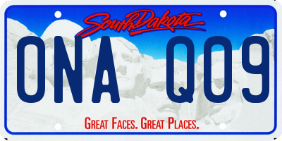 SD license plate 0NAQ09