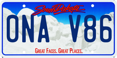 SD license plate 0NAV86