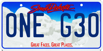 SD license plate 0NEG30