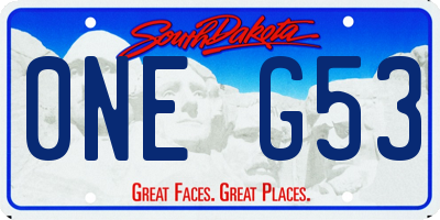 SD license plate 0NEG53