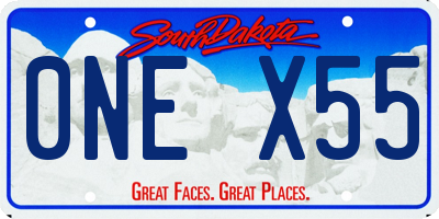 SD license plate 0NEX55