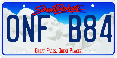 SD license plate 0NFB84