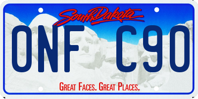 SD license plate 0NFC90