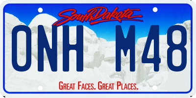 SD license plate 0NHM48