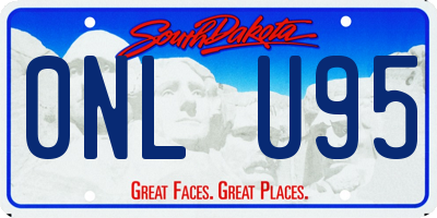 SD license plate 0NLU95