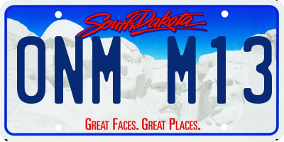 SD license plate 0NMM13