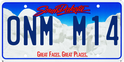SD license plate 0NMM14