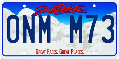SD license plate 0NMM73