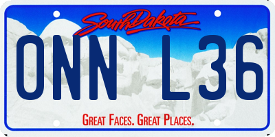 SD license plate 0NNL36