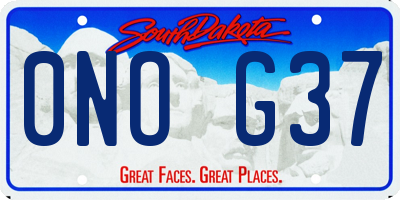 SD license plate 0NOG37