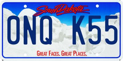 SD license plate 0NQK55