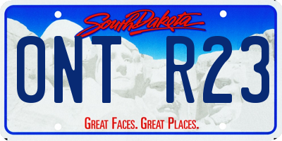 SD license plate 0NTR23