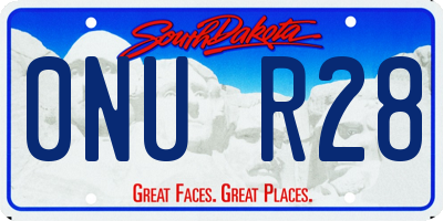 SD license plate 0NUR28