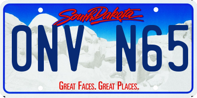 SD license plate 0NVN65