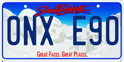 SD license plate 0NXE90