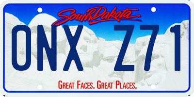 SD license plate 0NXZ71