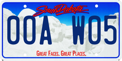 SD license plate 0OAW05