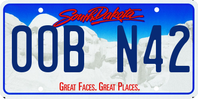 SD license plate 0OBN42