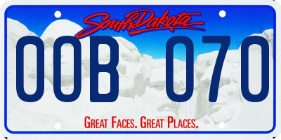 SD license plate 0OBO70