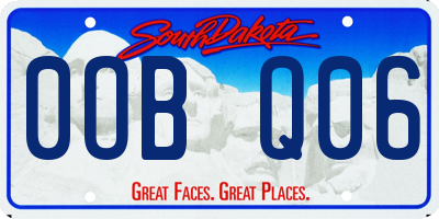 SD license plate 0OBQ06