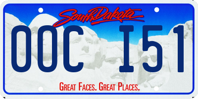 SD license plate 0OCI51