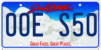 SD license plate 0OES50