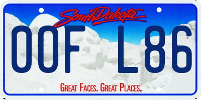 SD license plate 0OFL86
