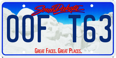 SD license plate 0OFT63