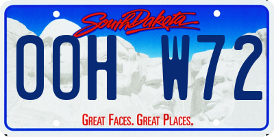 SD license plate 0OHW72