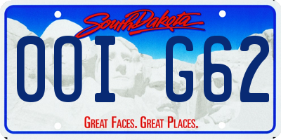 SD license plate 0OIG62