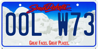 SD license plate 0OLW73