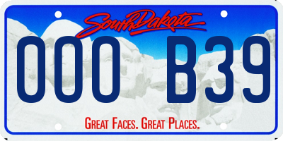 SD license plate 0OOB39