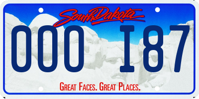 SD license plate 0OOI87