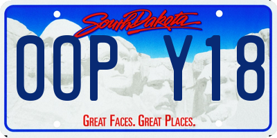 SD license plate 0OPY18