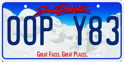 SD license plate 0OPY83