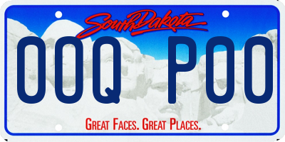 SD license plate 0OQP00