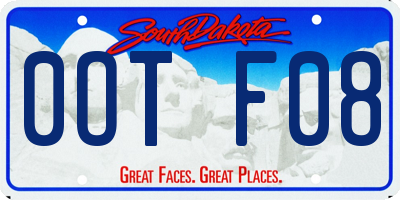 SD license plate 0OTF08
