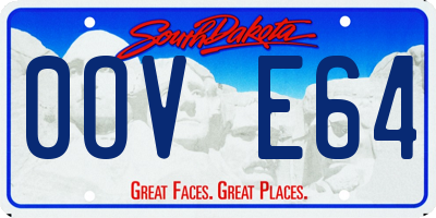 SD license plate 0OVE64