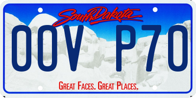 SD license plate 0OVP70