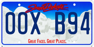 SD license plate 0OXB94